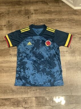 Adidas Columbia Away Jersey Aeroready Climalite Mens Sz M Navy Camo